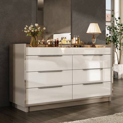 Kino 8-Drawers Dresser - White&Gray