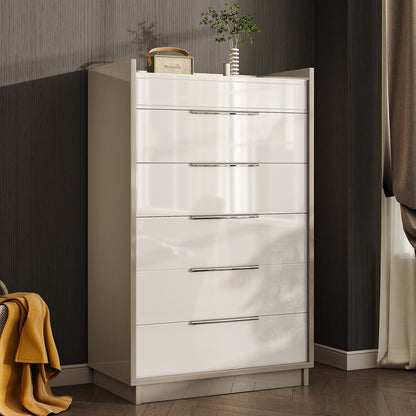 Amerlife Kino 5-Drawers Dresser High Gloss Lift Top Inside Mirror Bedroom Storage Dresser Amerlife Kino 5-Drawers Dresser High Gloss Lift Top Inside Mirror Bedroom Storage Dresser