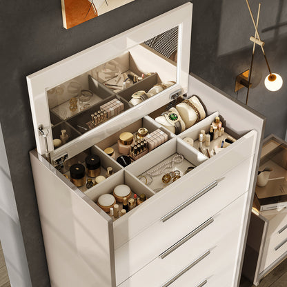 Kino 5-Drawers Dresser - White&Gray