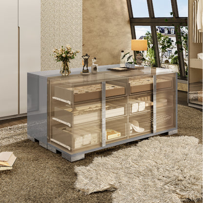 Lena 6-Drawers Dresser - Grey