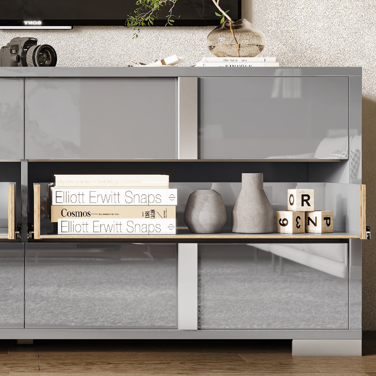 Lena 6-Drawers Dresser - Grey