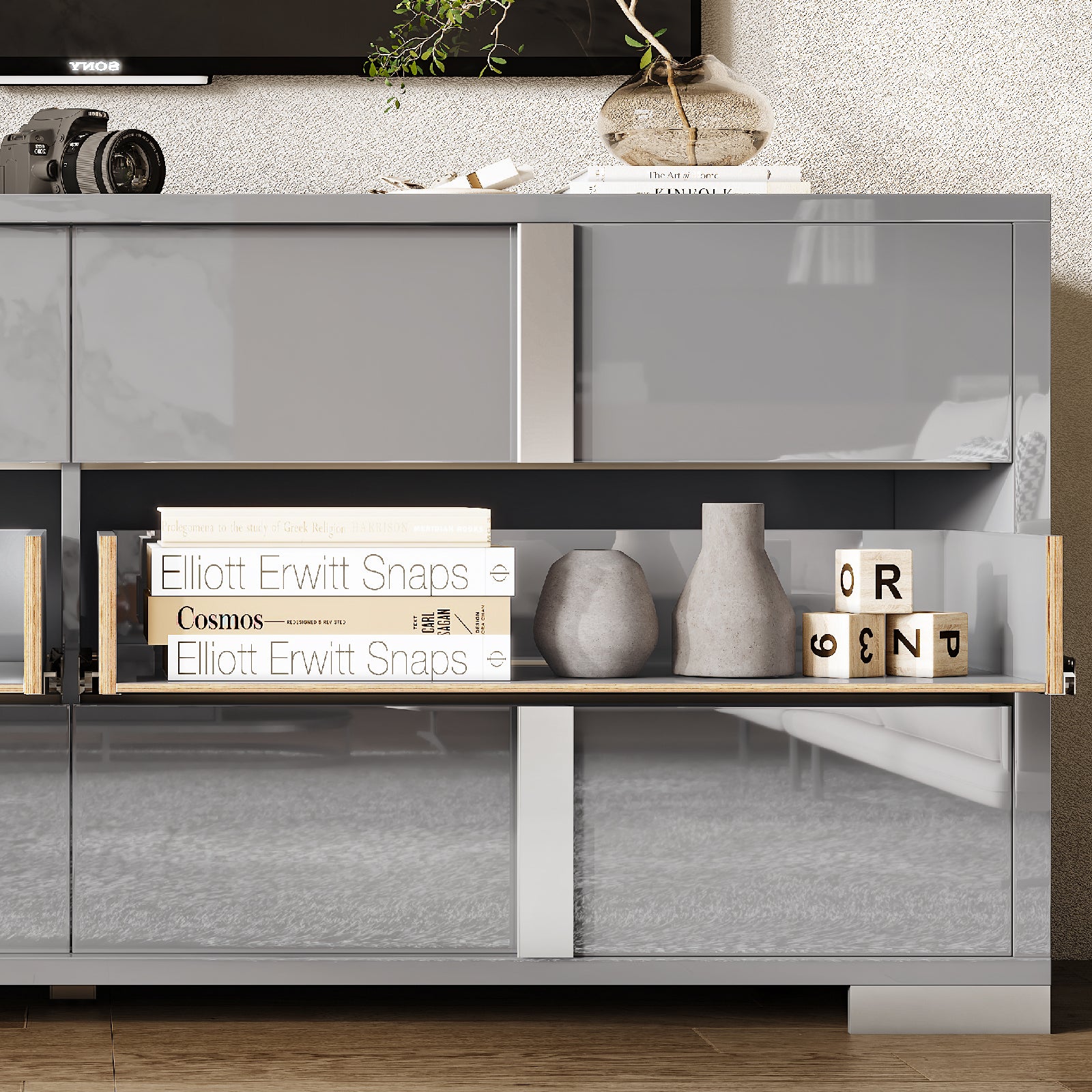 Lena 6-Drawers Dresser - Grey