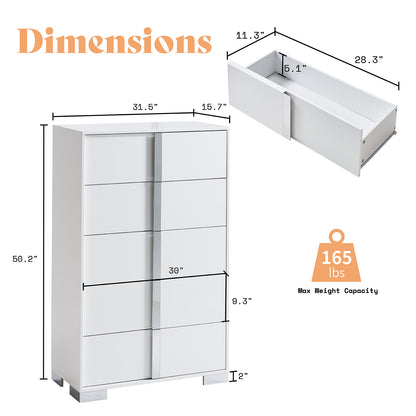 Amerlife Lena 5-Drawers Dresser 50.2 Amerlife Lena 5-Drawers Dresser 50.2