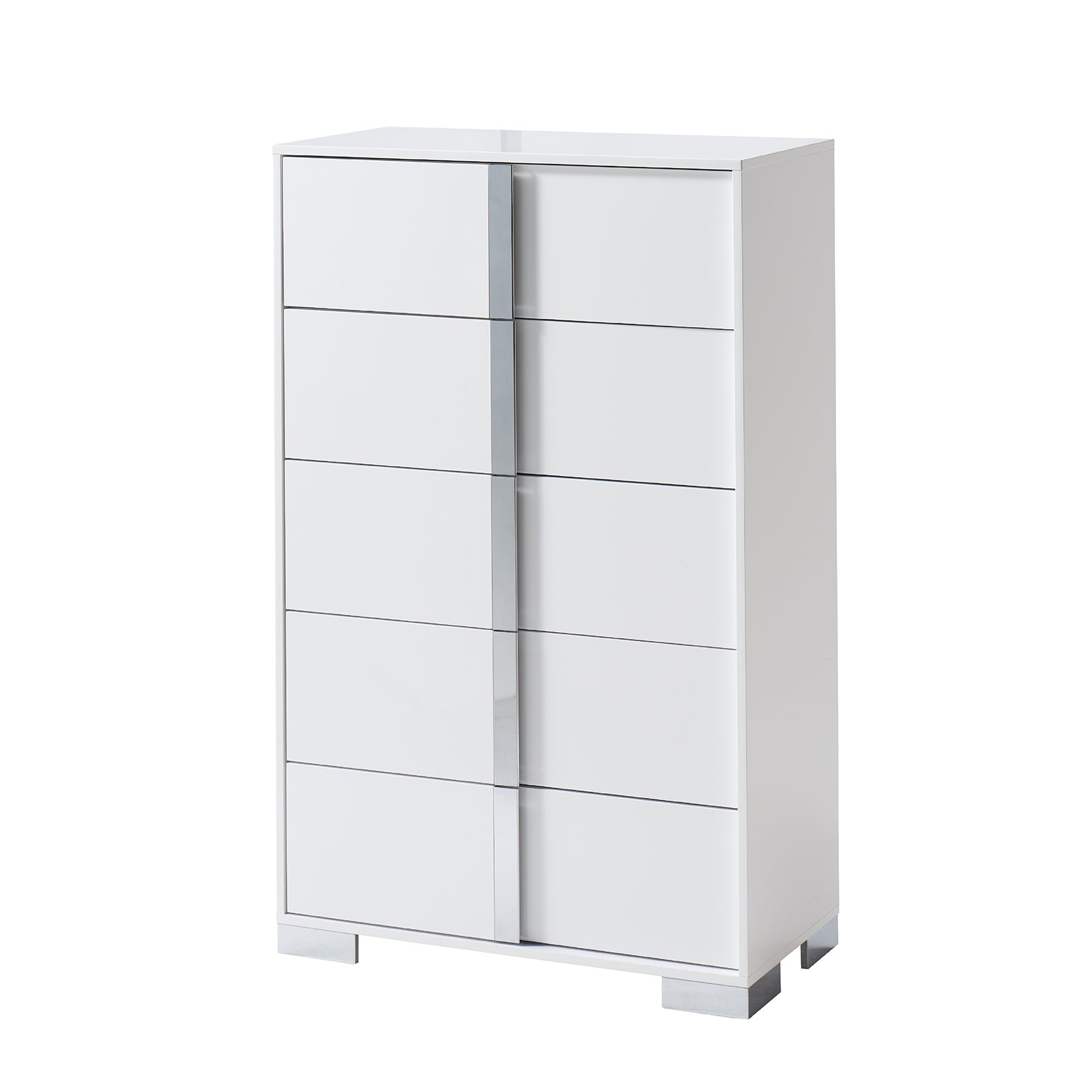 Lena 5-Drawers Dresser - White