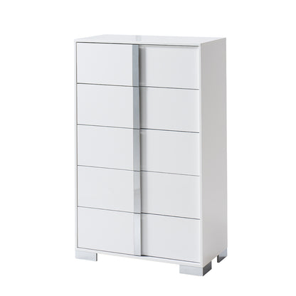 Lena 5-Drawers Dresser - White