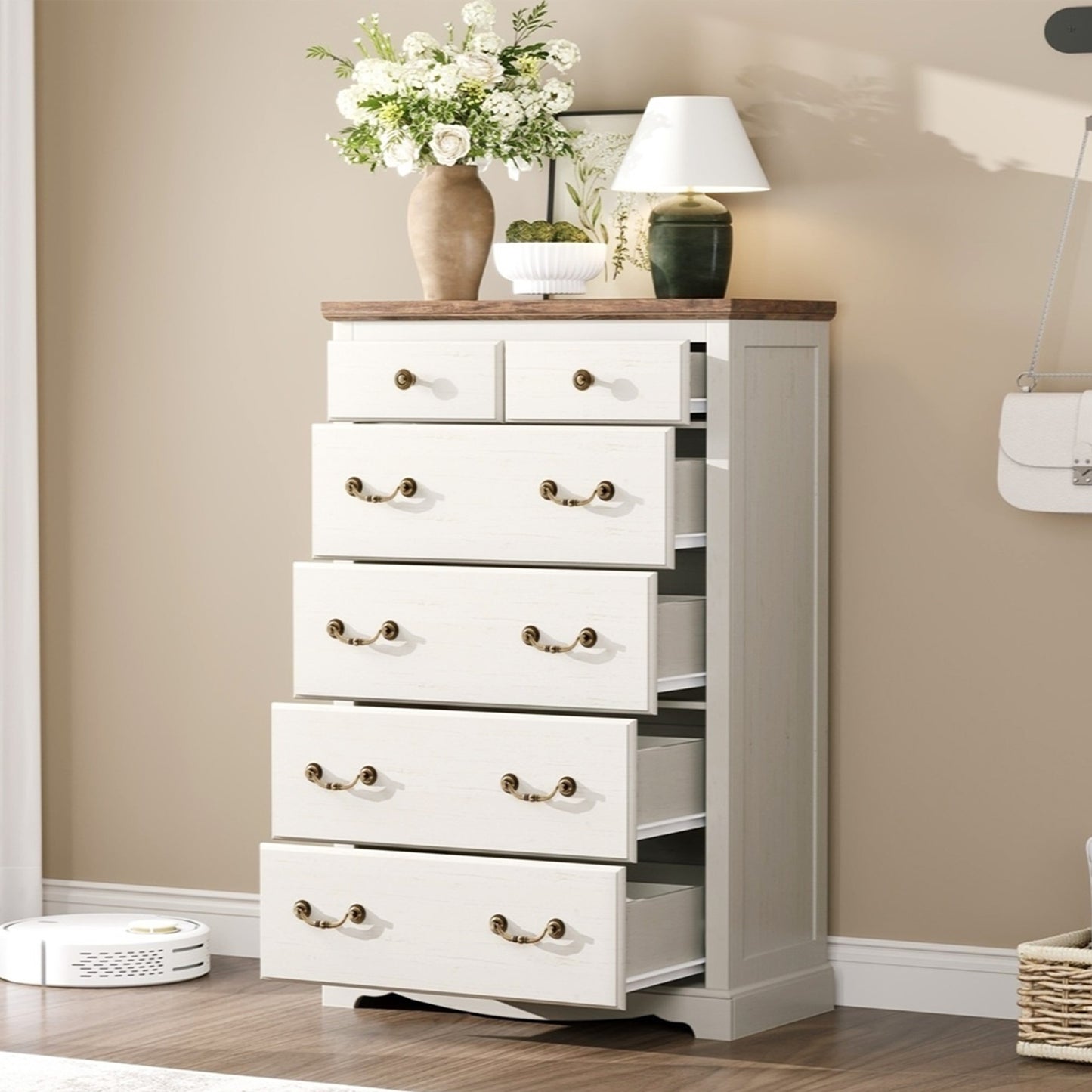 Erebus 6-Drawers Dresser - Antique White