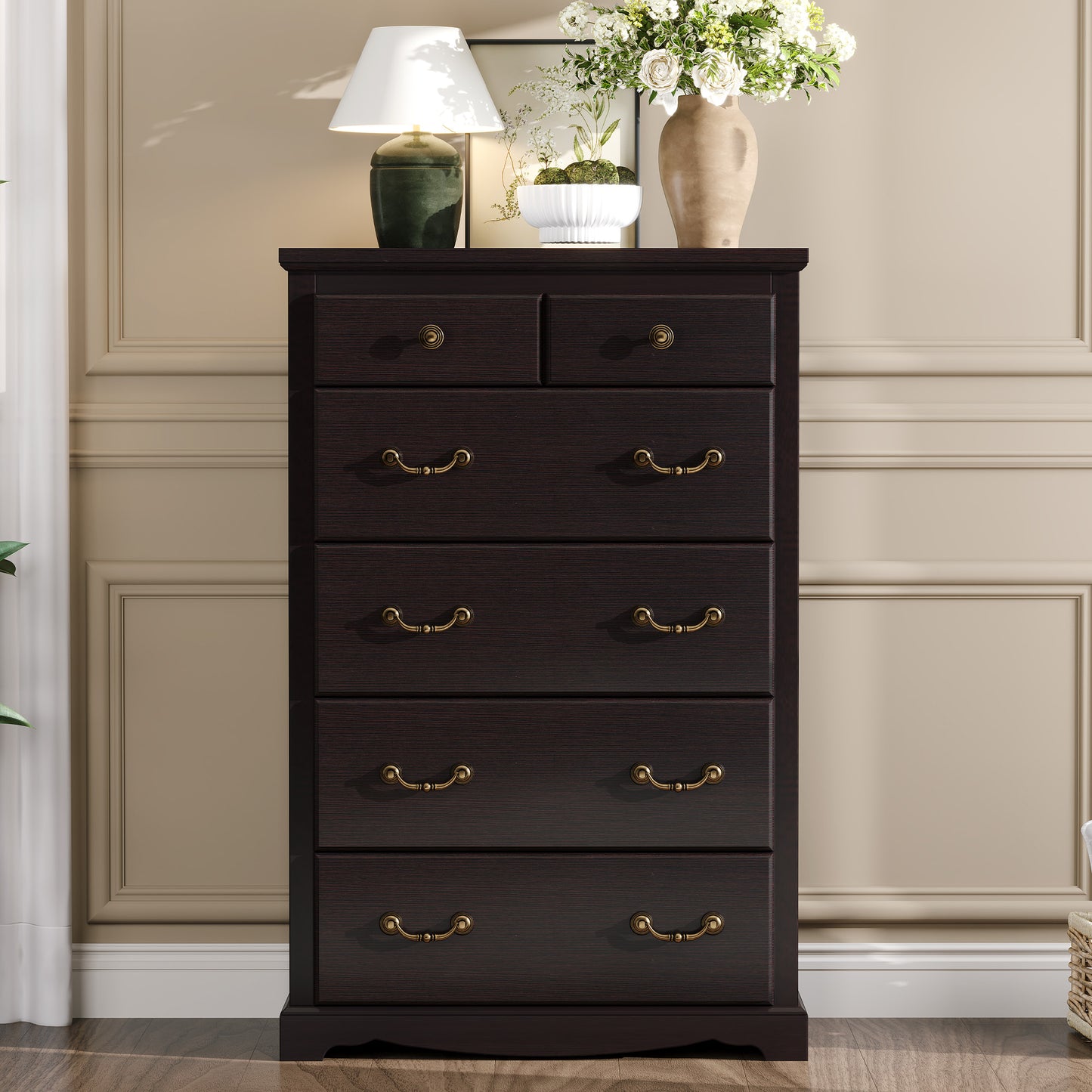 Erebus 6-Drawers Dresser - Espresso