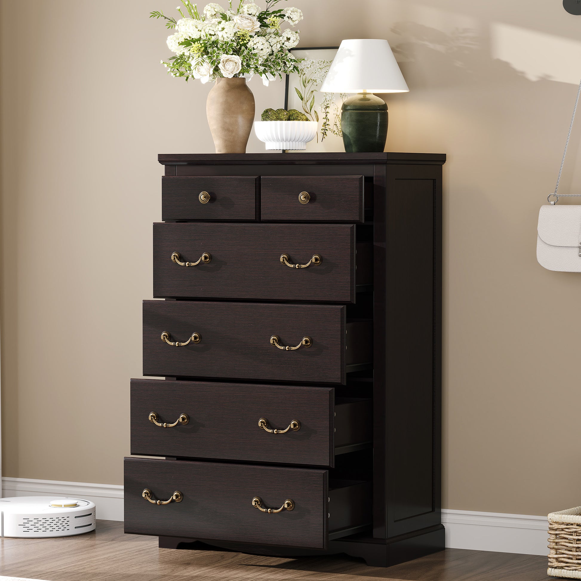 Erebus 6-Drawers Dresser - Espresso