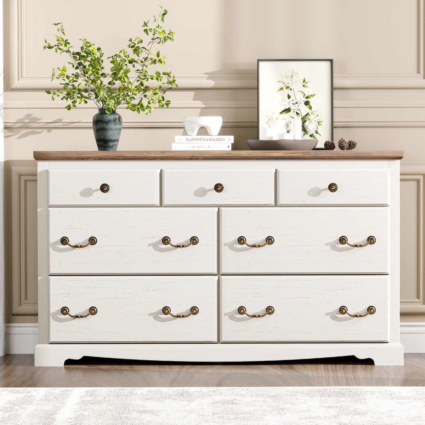 Erebus 7-Drawers Dresser - Antique White