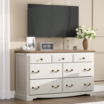 Erebus 7-Drawers Dresser - Antique White