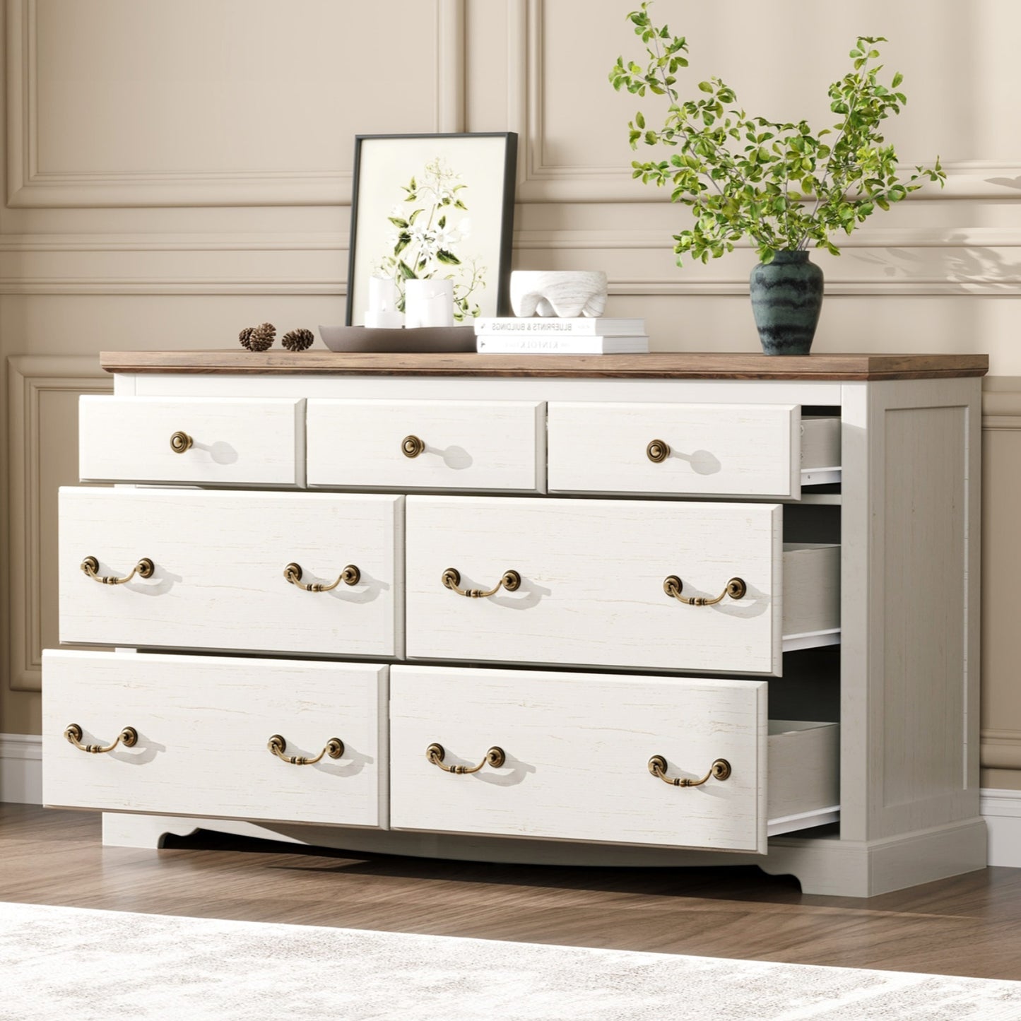 Erebus 7-Drawers Dresser - Antique White