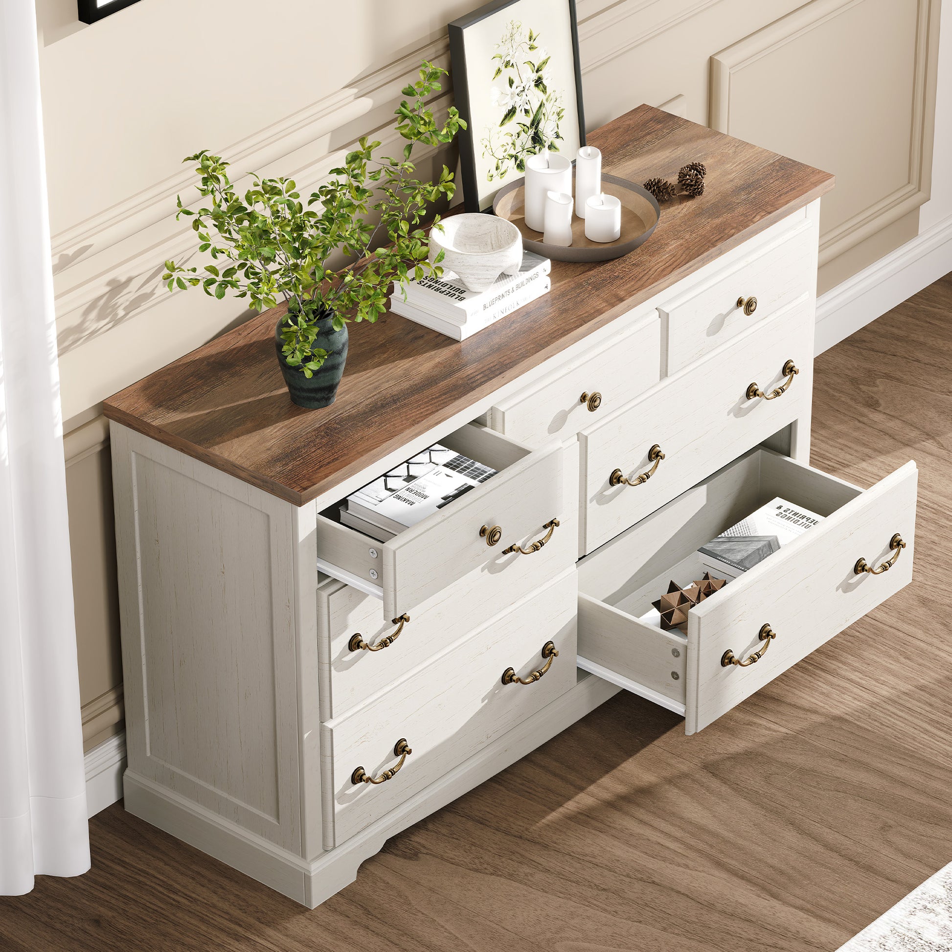 Erebus 7-Drawers Dresser - Antique White