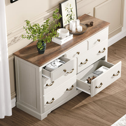 Erebus 7-Drawers Dresser - Antique White