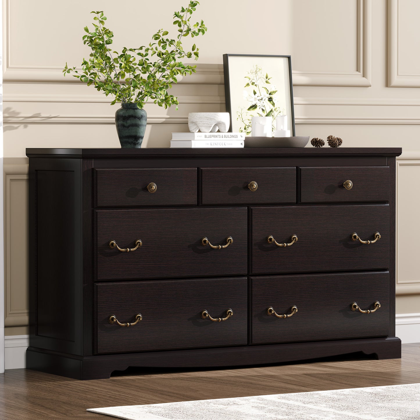 Erebus 7-Drawers Dresser - Espresso