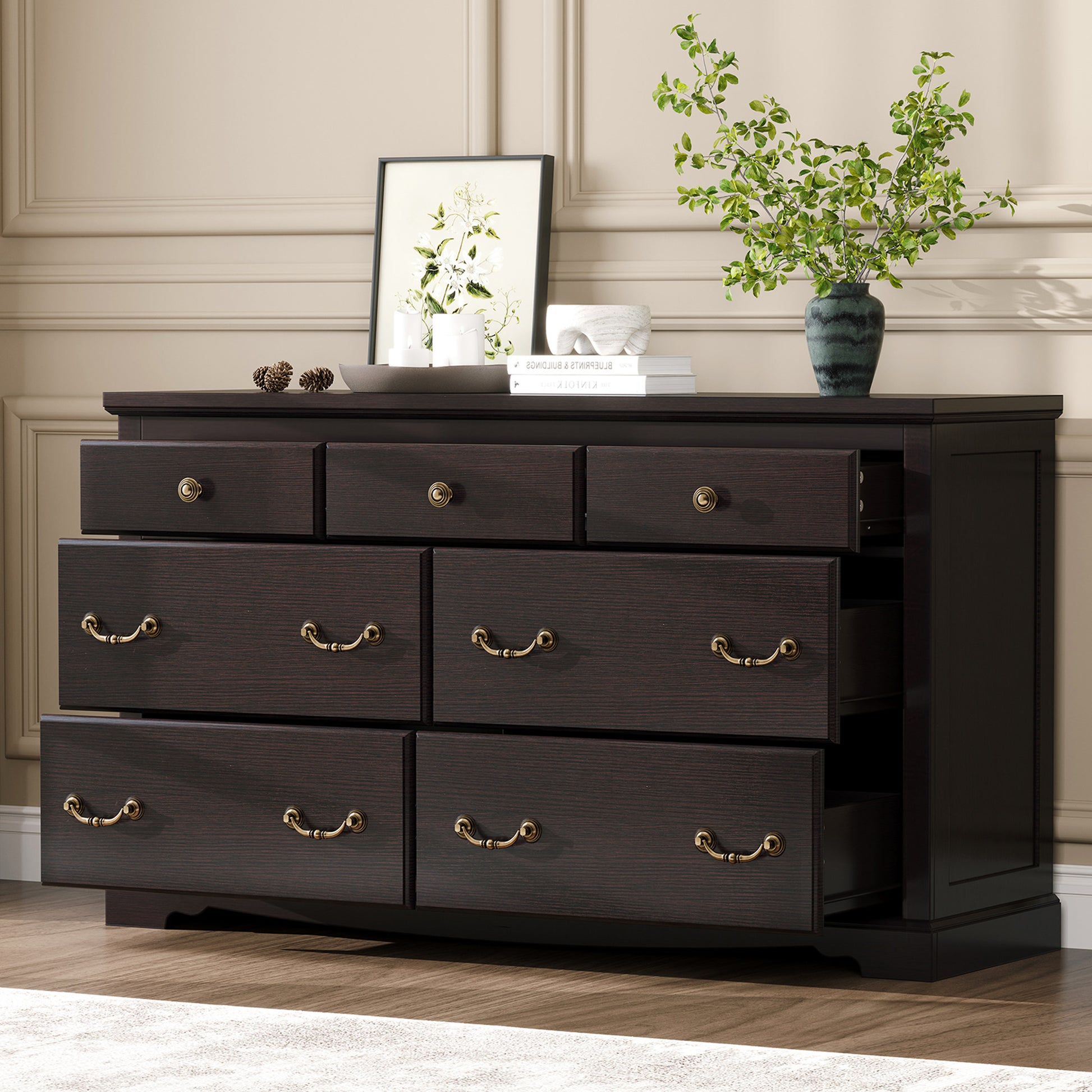 Erebus 7-Drawers Dresser - Espresso