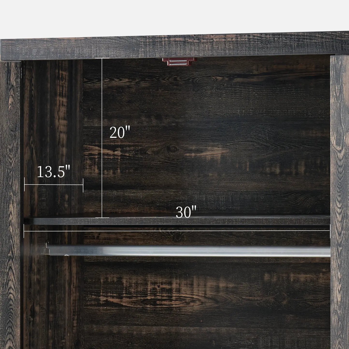 CNS060 Emerson Wardrobe Closet Black Walnut