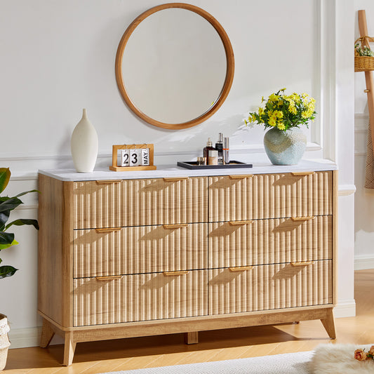 Cropredy 6-Drawers Dresser - Natural Oak