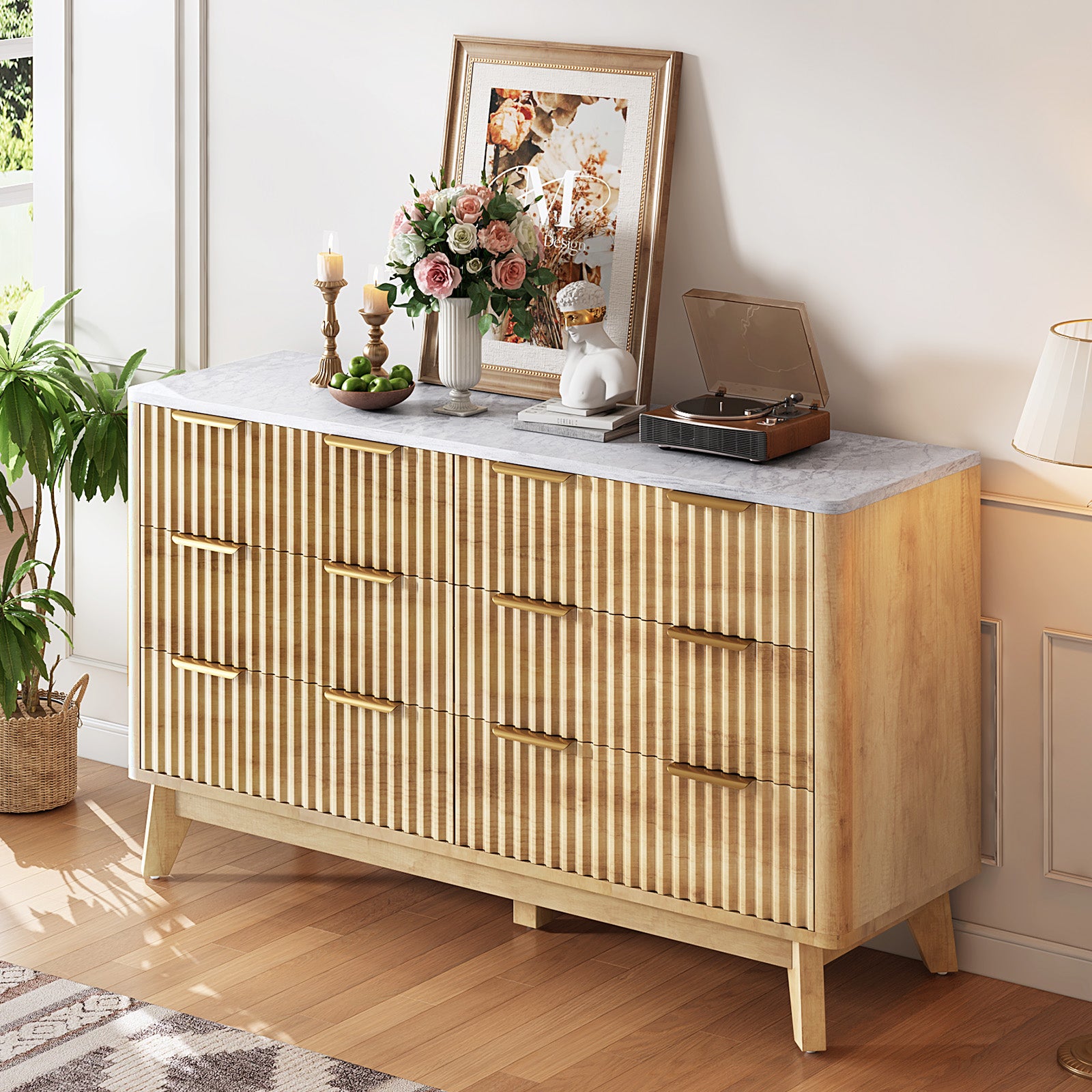 Cropredy 6-Drawers Dresser - Natural Oak