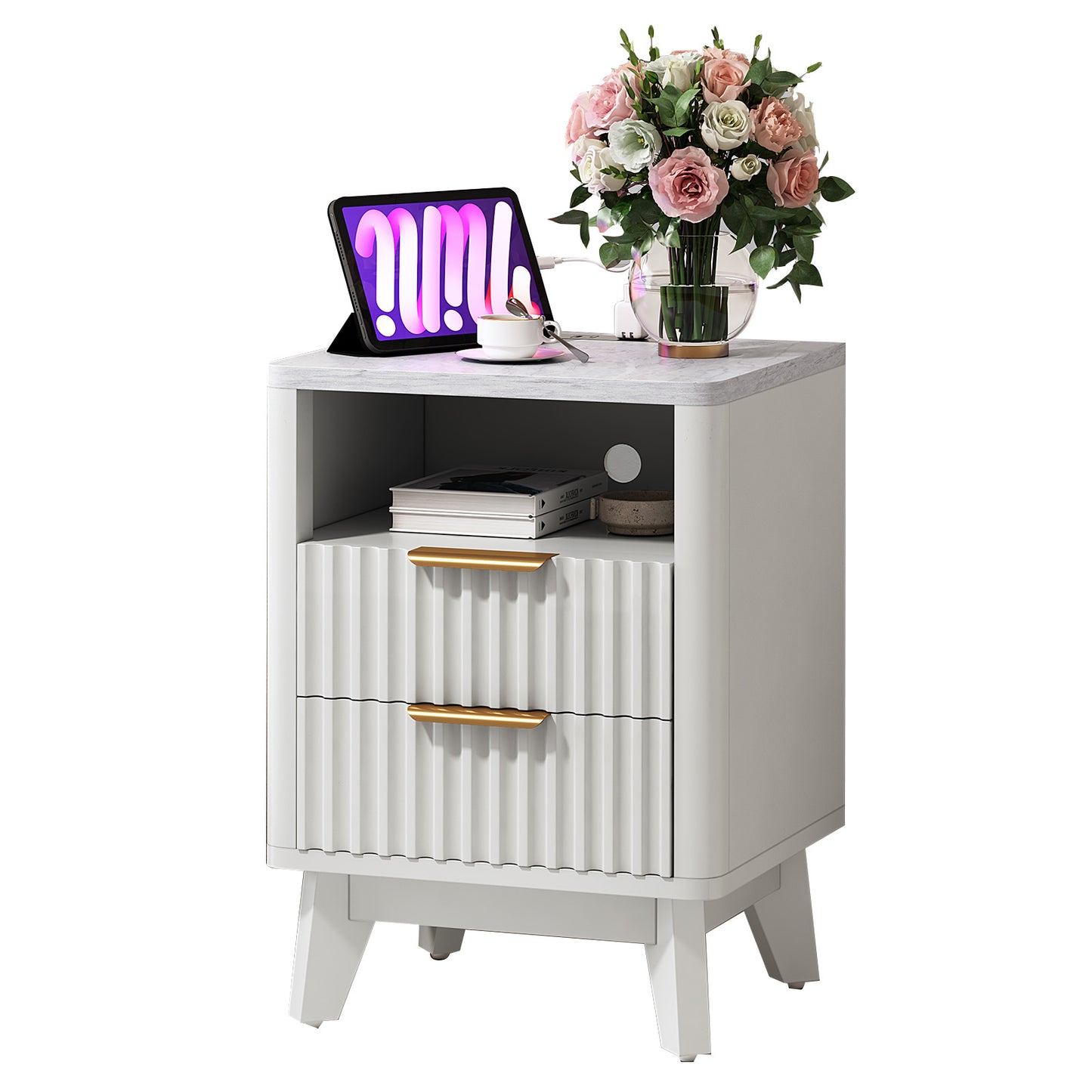 Cropredy Nightstands - Single / White