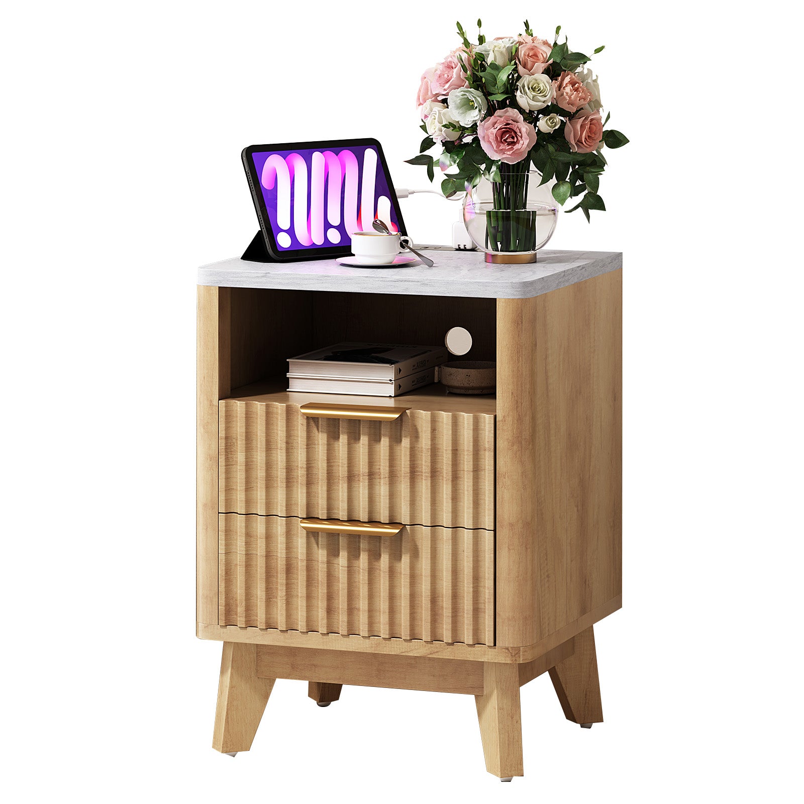 Cropredy Nightstands - Single / Natural Oak