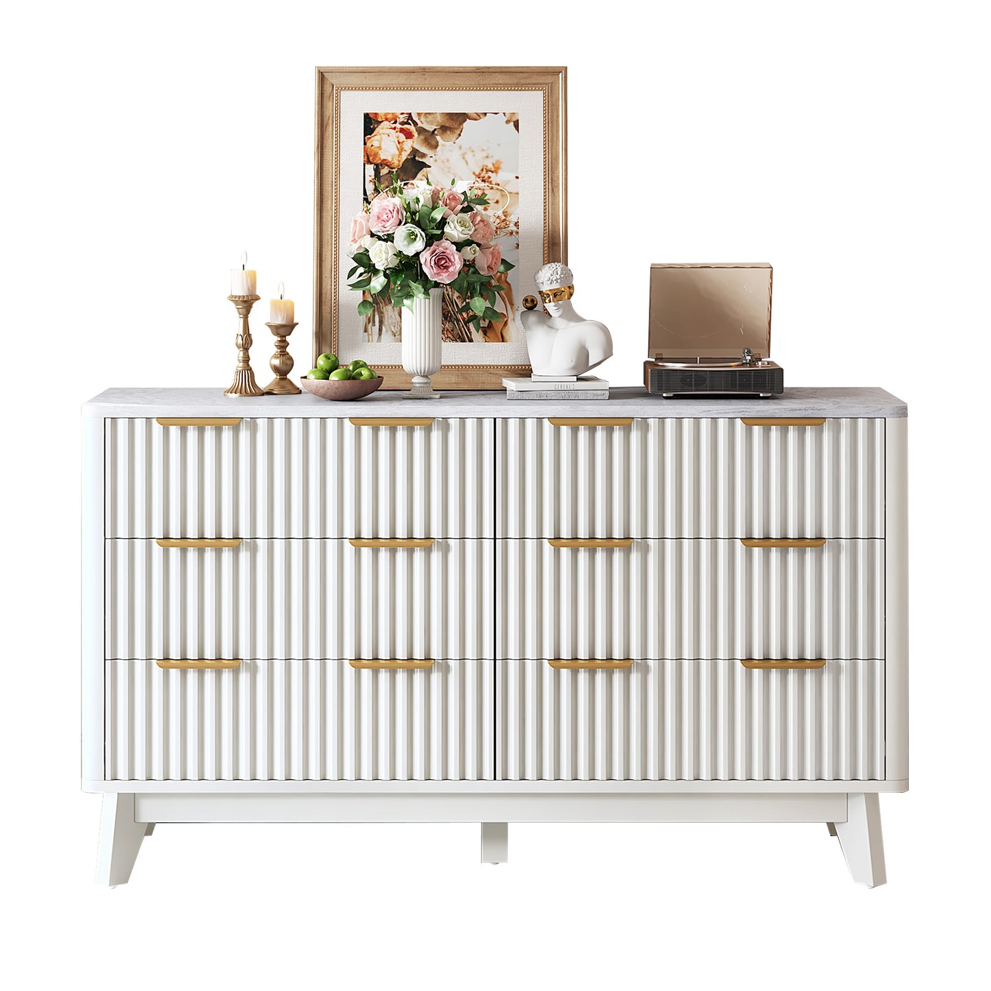 Cropredy 6-Drawers Dresser - White