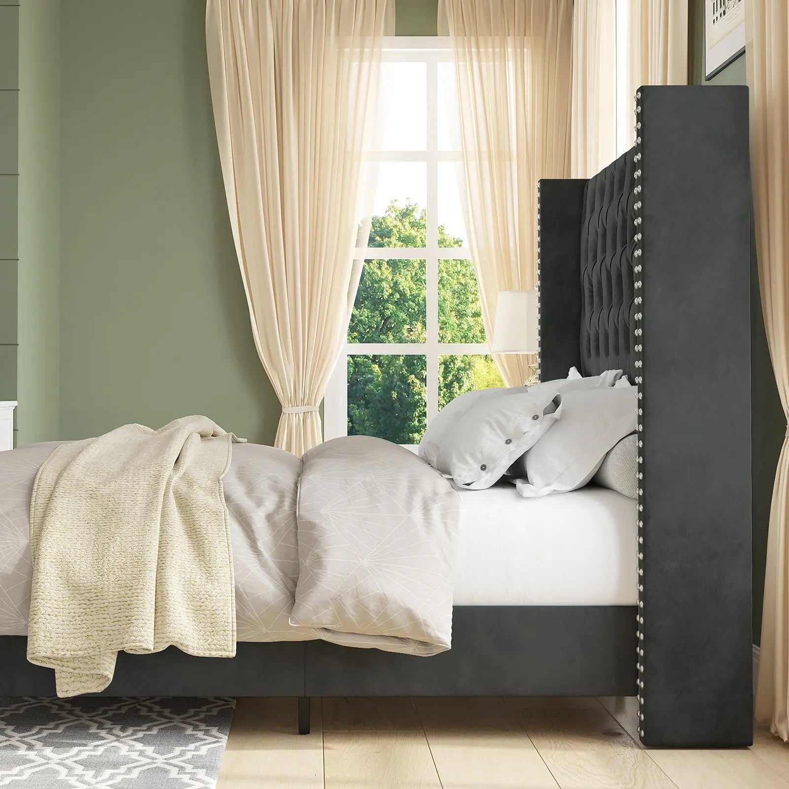 Rhinestone queen bed frame online