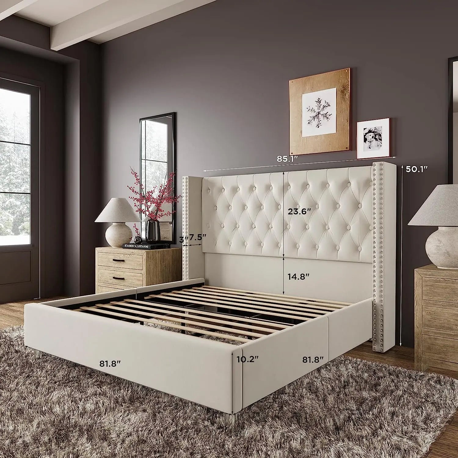 Farfalle King Bed Frame - Amerlife