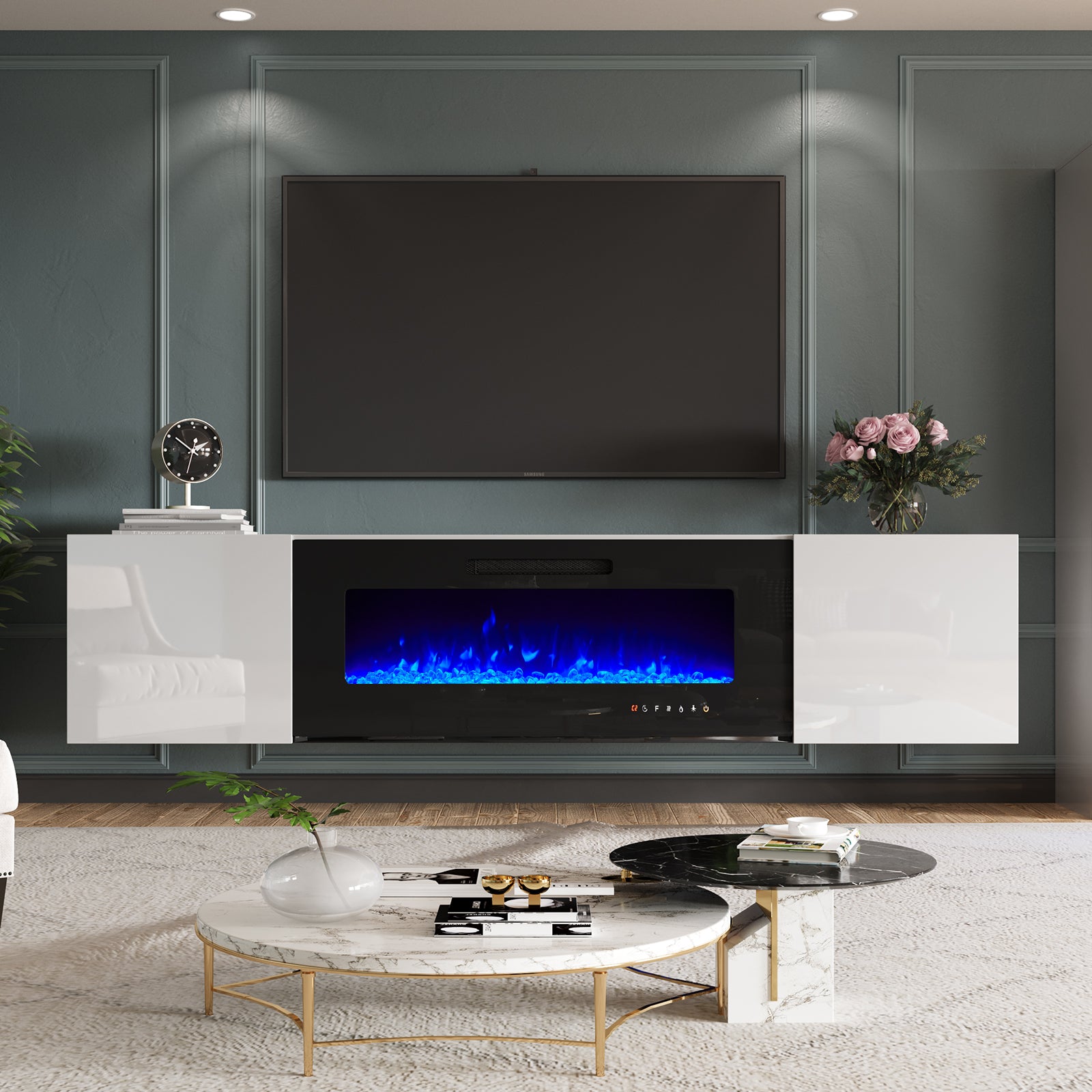 Photon 80'' Fireplace TV Stand