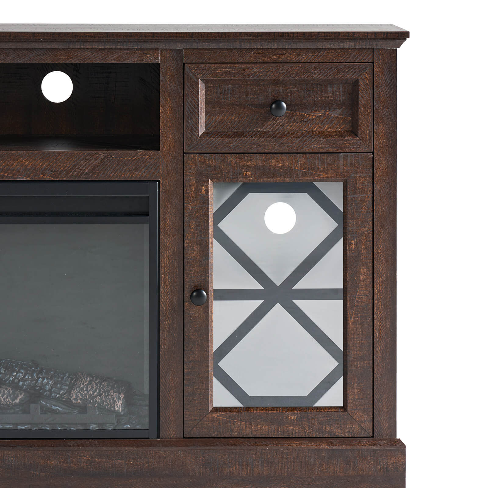 Liviana 70" Fireplace TV Stand - Espresso