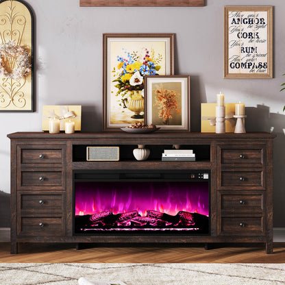 Shipston 70" Fireplace TV Stand - Espresso