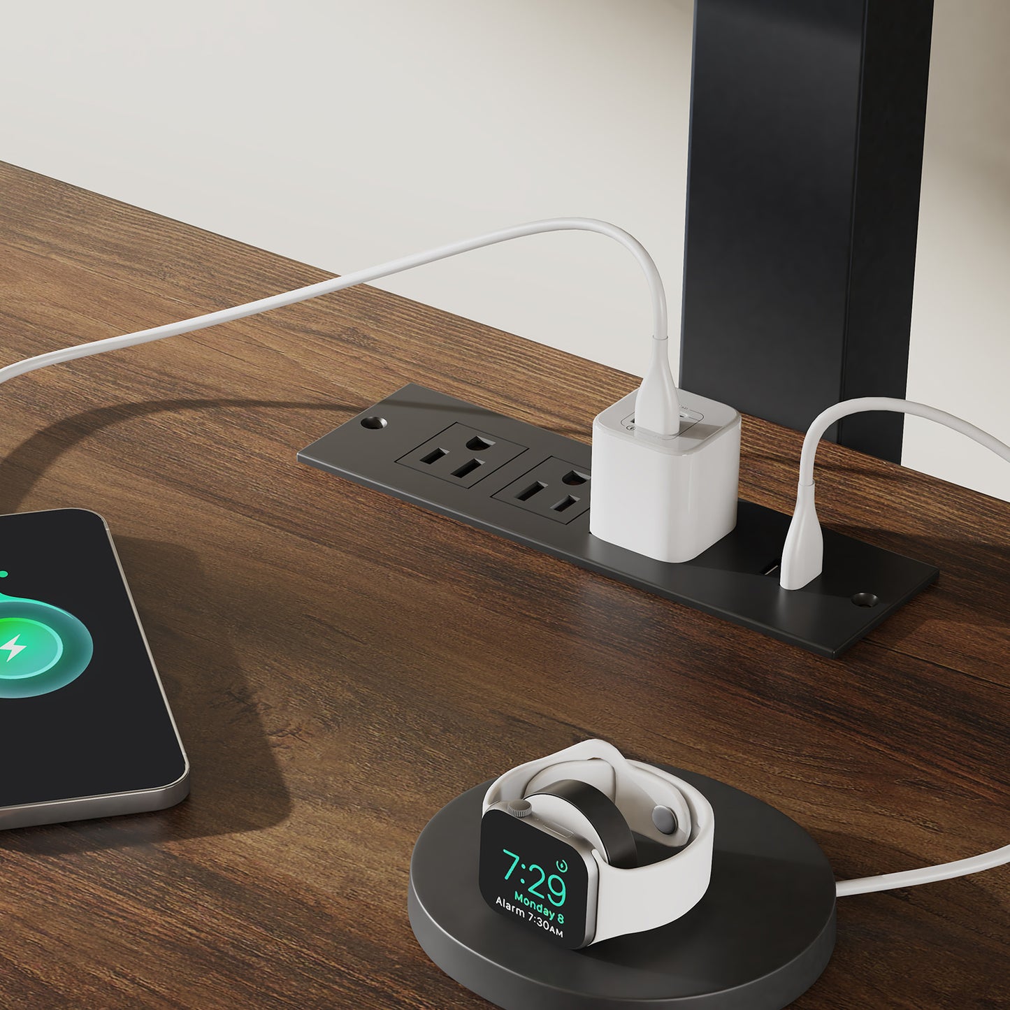 70" Adjustable Fireplace TV Stand - White