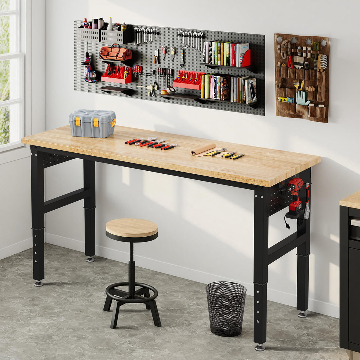 Plank 60-Inch Adjustable Heavy-Duty Workbench