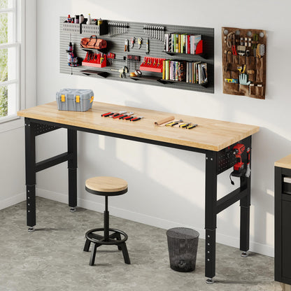 Plank 60-Inch Adjustable Heavy-Duty Workbench