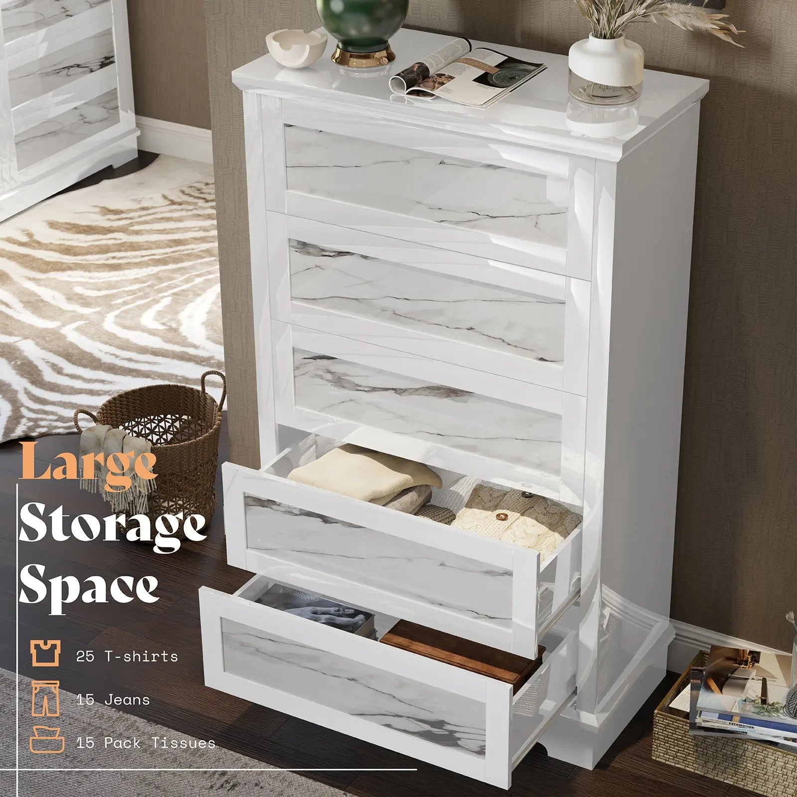 Galala 5-Drawers Dresser Galala 5-Drawers Dresser