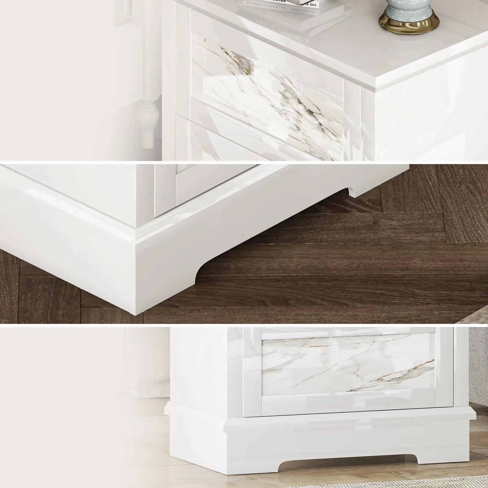 White dresser and end tables online