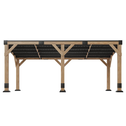 Solark Wooden Sloped Roof Gazebo - Amerlife