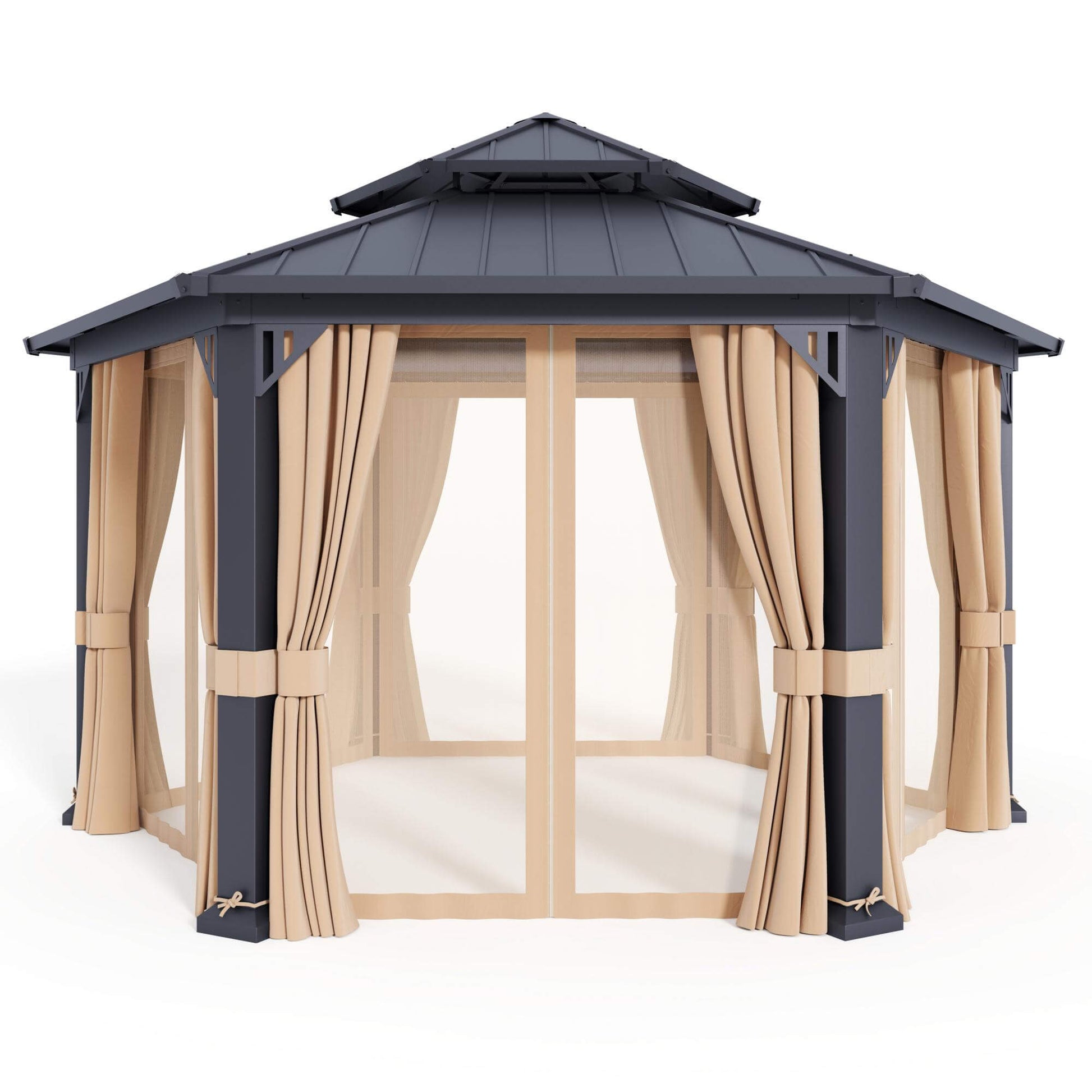 Ironwill Hexagon Metal Gazebo Amerlife