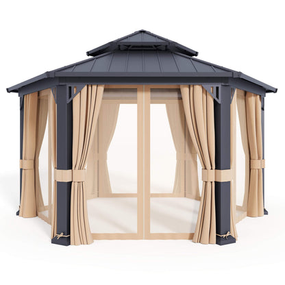 Ironwill Hexagon Metal Gazebo Amerlife