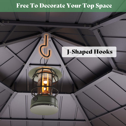 Ironwill Hexagon Metal Gazebo Amerlife