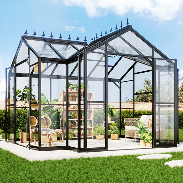 Sunlit Polycarbona Greenhouse with Quick Connector, for Outdoors