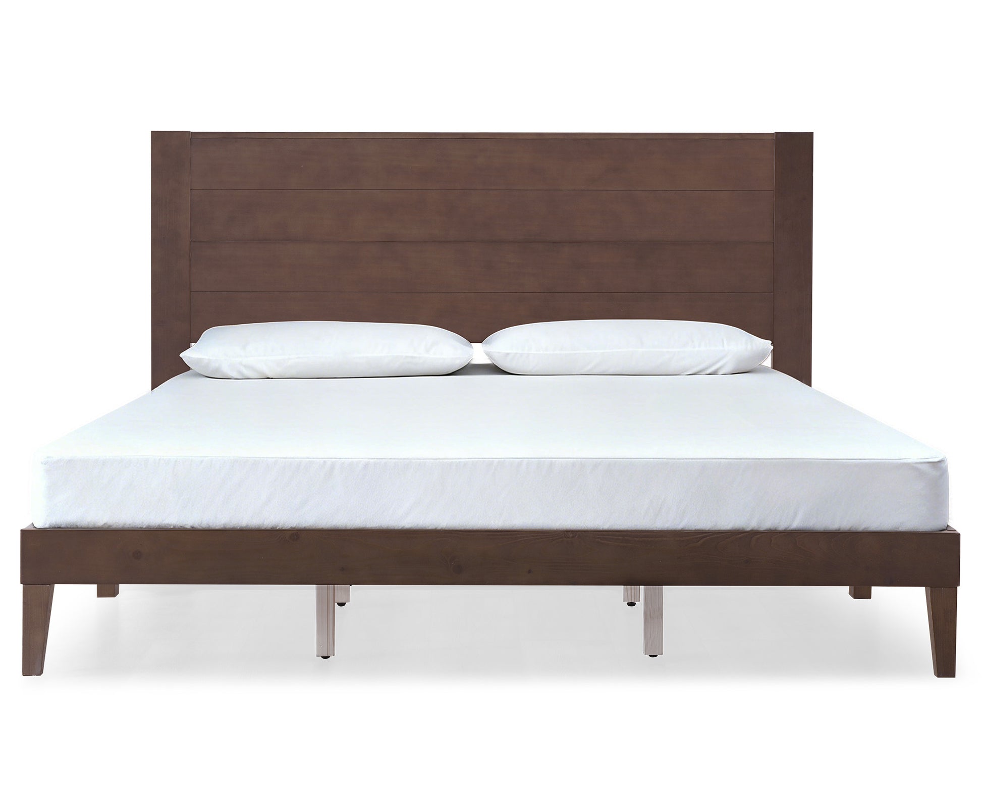 Fremont Wood Platform Bed King size Dark Walnut