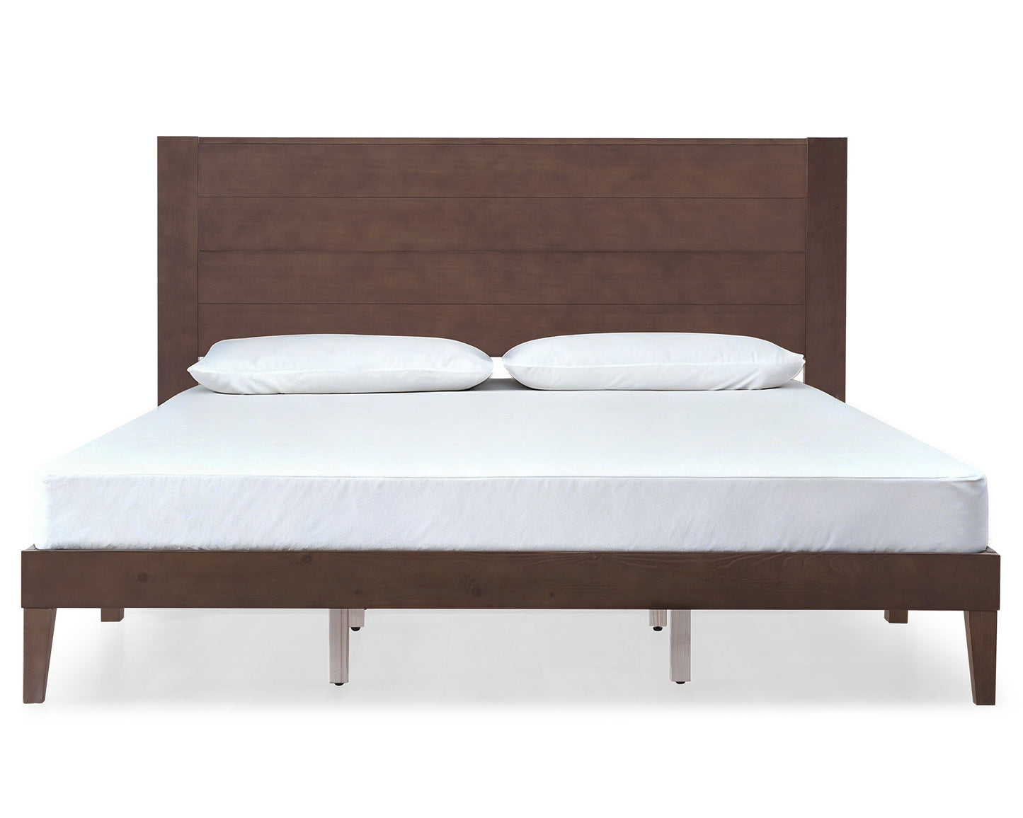 Fremont Wood Platform Bed Queen size Dark Walnut