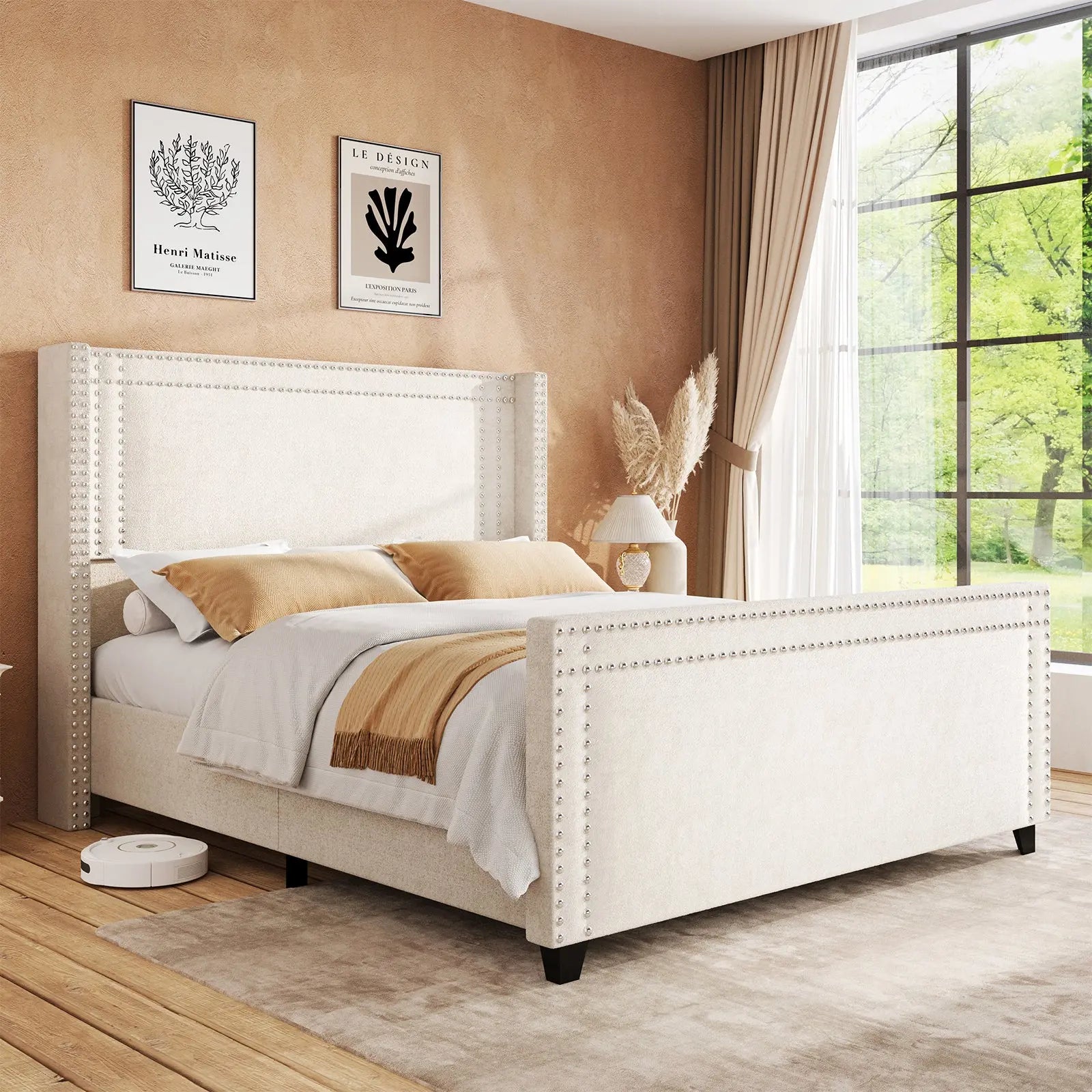 Tall Headboard Queen Bed Frame 12/mo Finance Jocisland King Bed