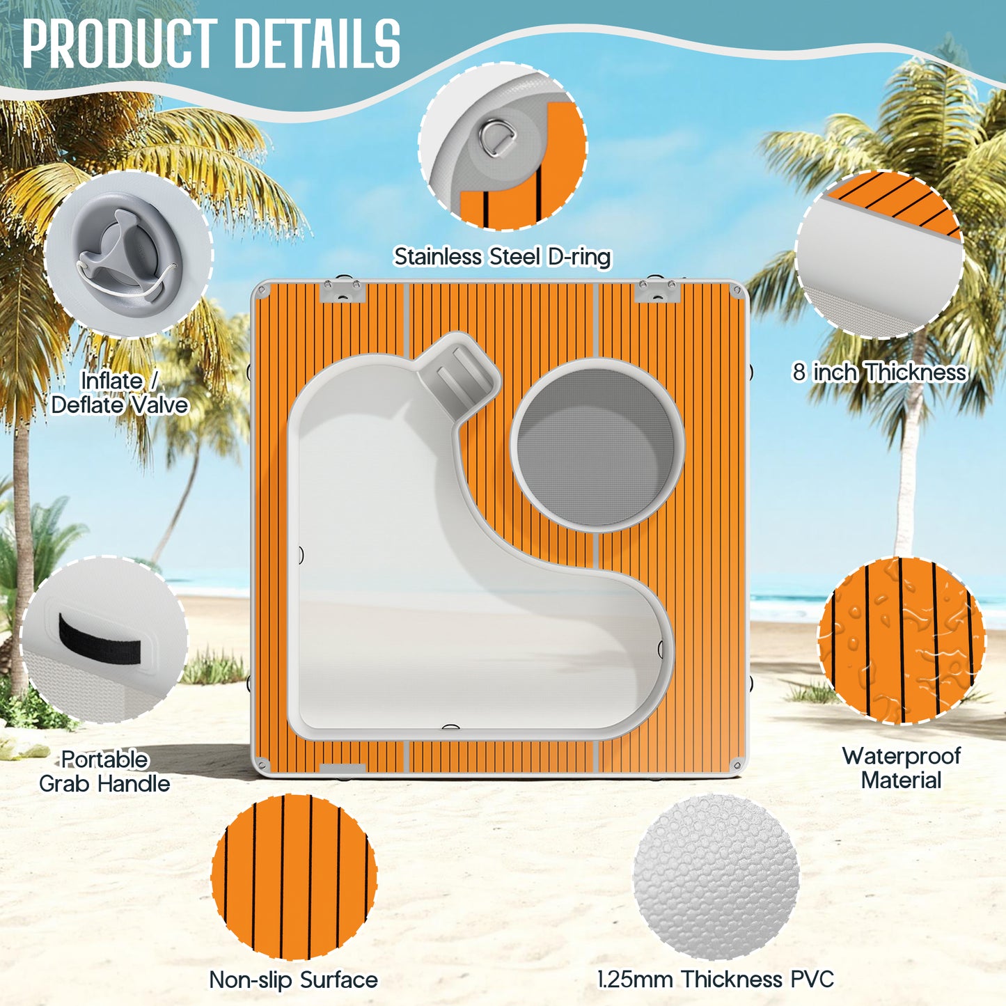 Prep Inflatable Sea Pool Platform -13x13FT