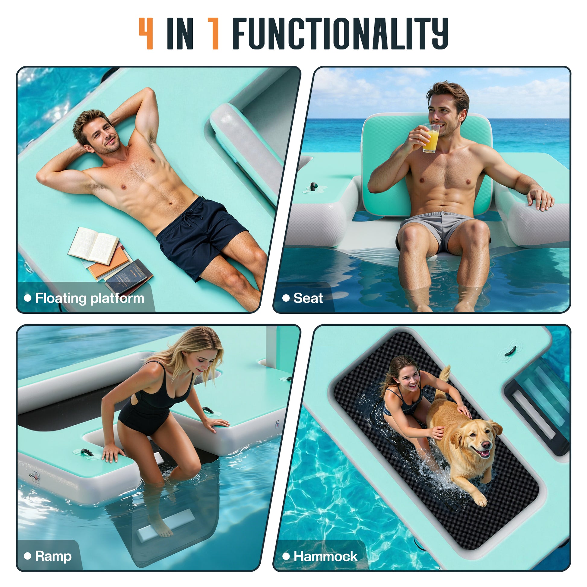 Ploov Inflatable Floating Dock Amerlife