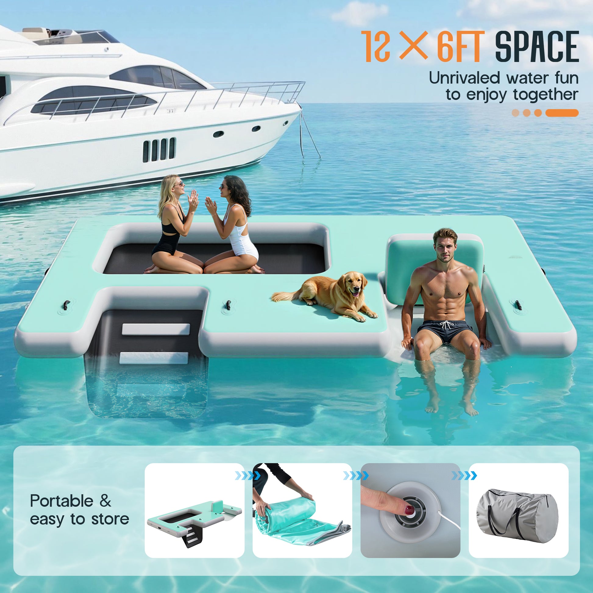 Ploov Inflatable Floating Dock Amerlife