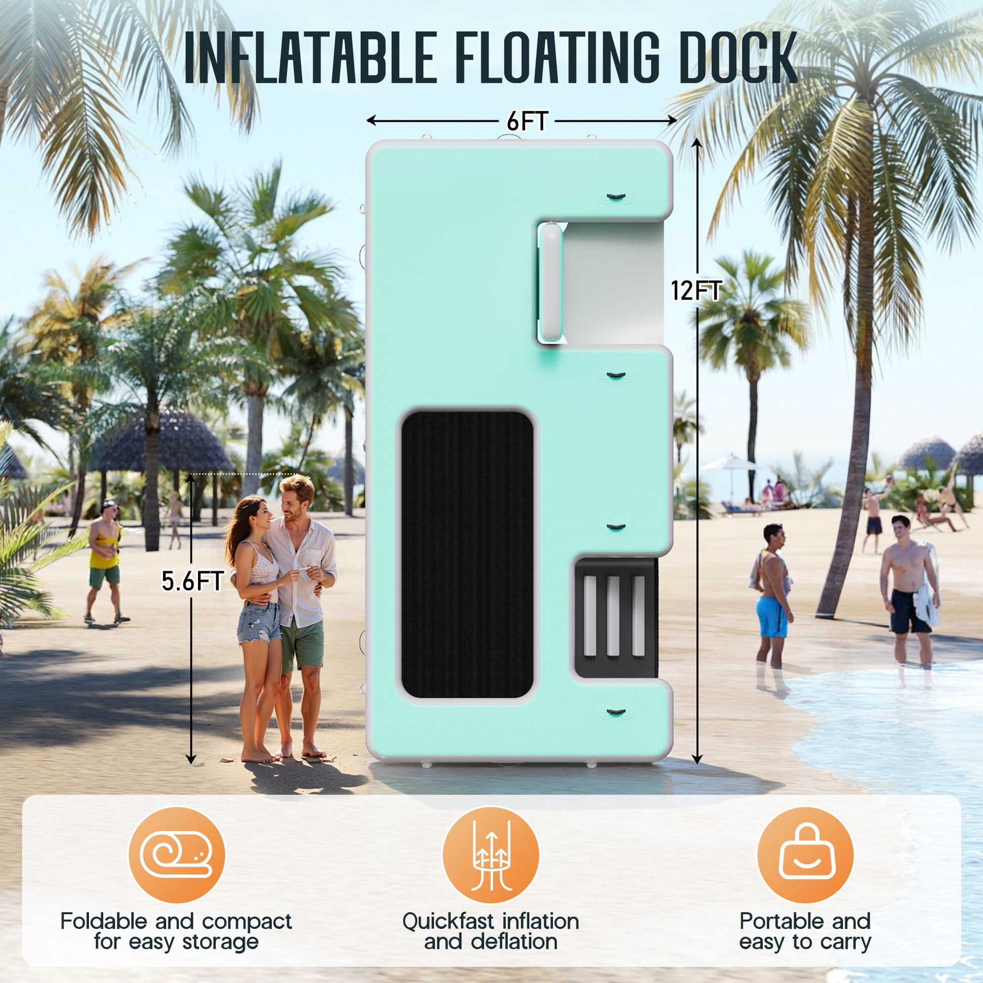 Ploov Inflatable Floating Dock Amerlife