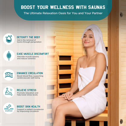Low EMF Infrared Saunas for Home Amerlife 1-Person 32.3*32.3*66.1 Inch 