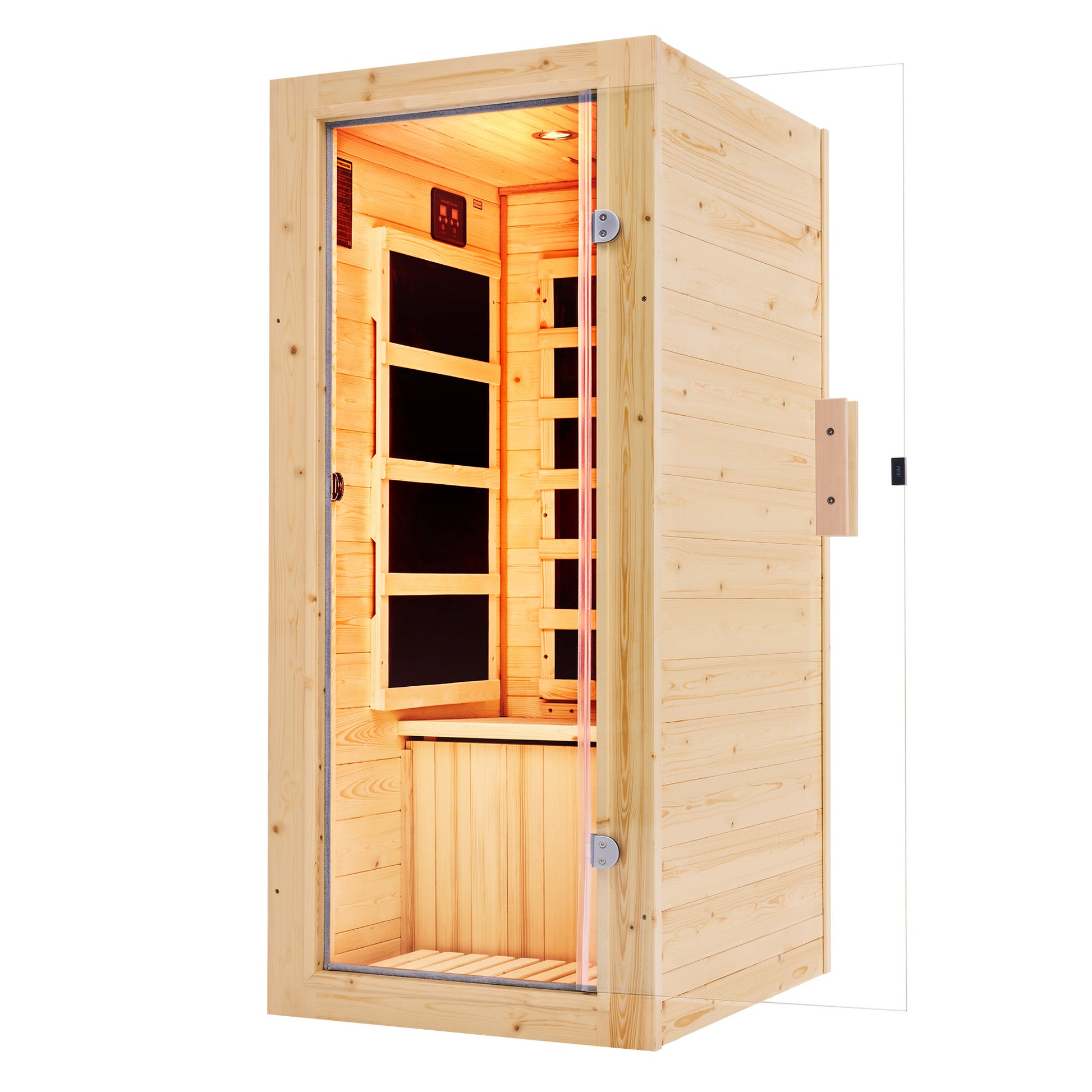 Low EMF Infrared Saunas for Home Amerlife 1-Person 27.2*31.8*60.2 Inch 