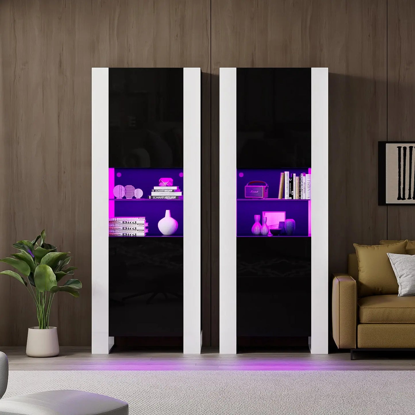 CCT029 Ion LED Bookcase Black